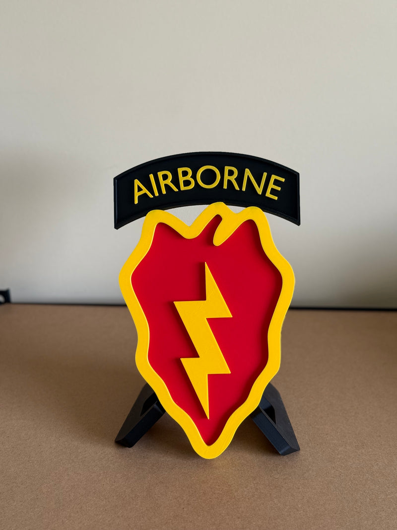 25th Infantry Division ABN Patch Display