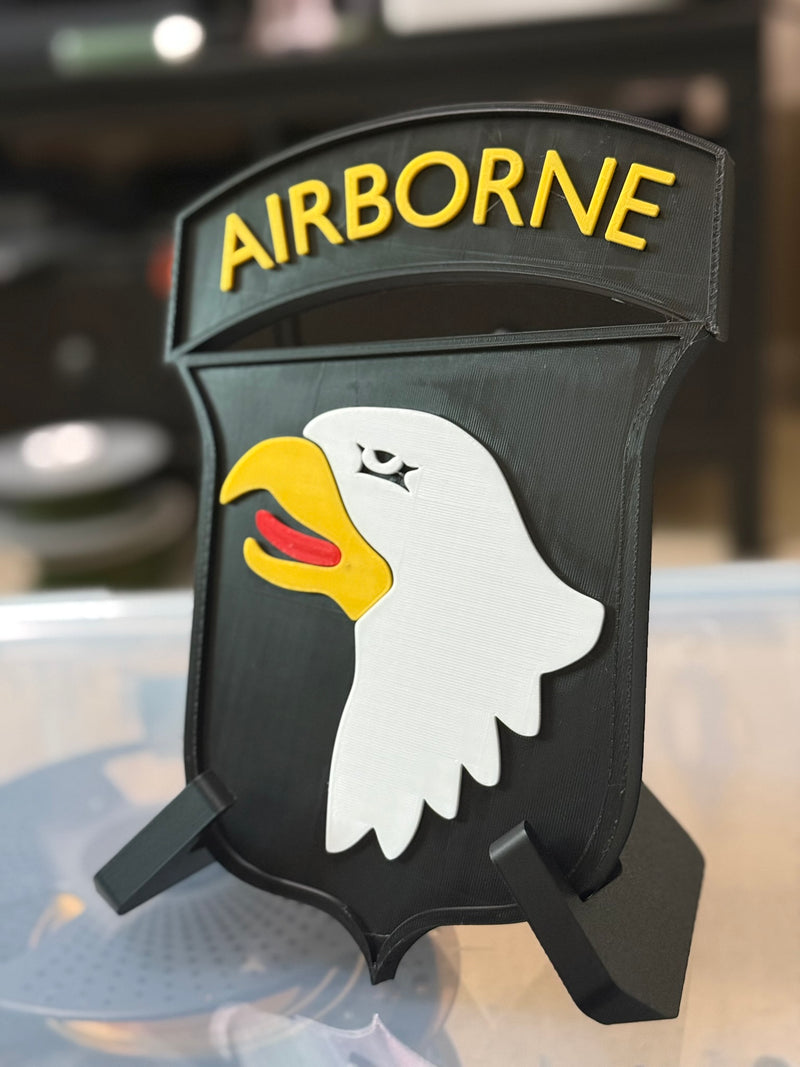 101st Airborne Division Patch Display