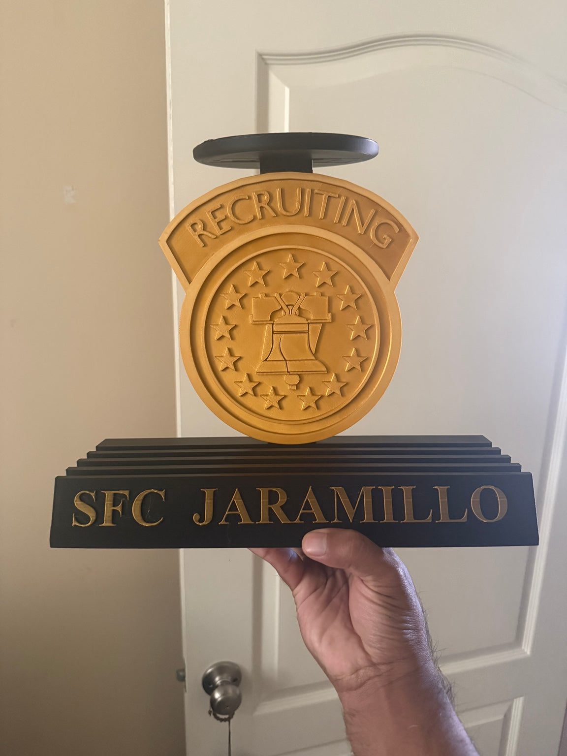 Army recruiting custom challenge coin holder personalized display